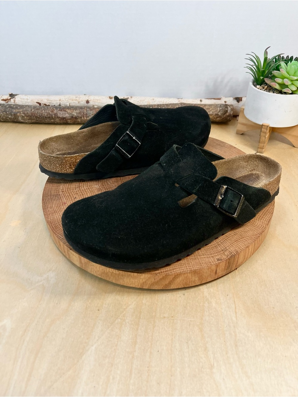 Birkenstock | Black Suede Birkenstock Boston Clog Size 40/9L